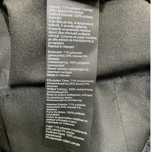 Allsaints Tailored Black Ember Trousers Size 6 - Picture 5 of 5